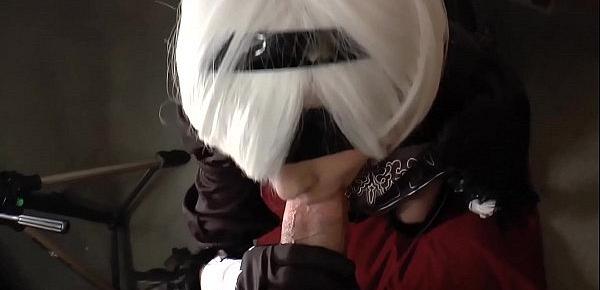  Nier Automata 2B Cosplay - Somegirth Thick Cock for Tiny Petite YoRHa No. 2 Type B Sexy Battle Android